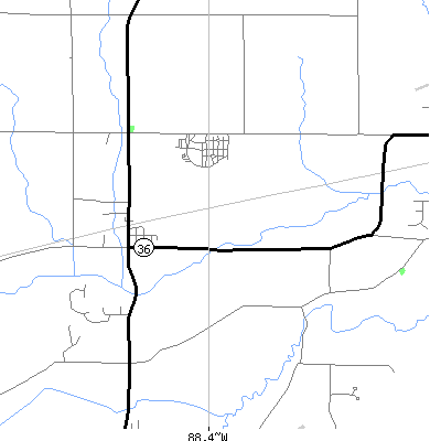 Zip code 53176 close-up map