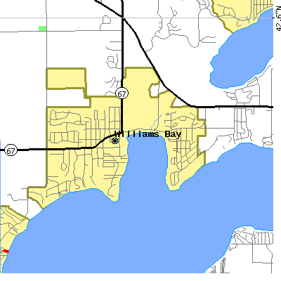 Zip code 53191 close-up map