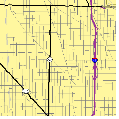 Zip code 53206 close-up map