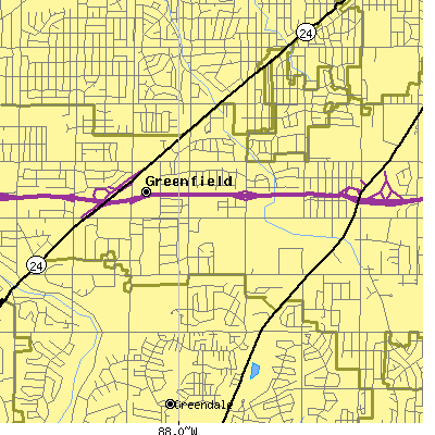 Zip code 53220 close-up map