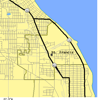 Zip code 53235 close-up map