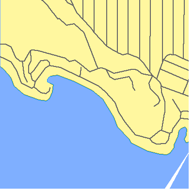 Zip code 95424 close-up map
