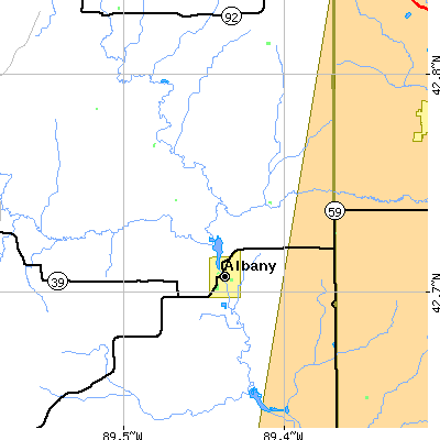 Zip code 53502 close-up map