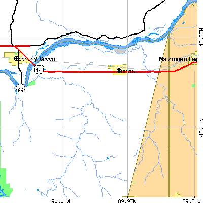 Zip code 53503 close-up map