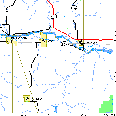 Zip code 53506 close-up map