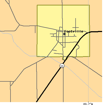 Zip code 53537 close-up map