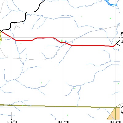 Zip code 53550 close-up map