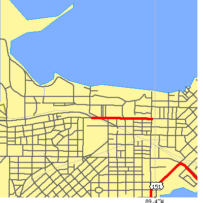Zip code 53706 close-up map