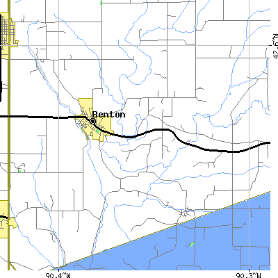 Zip code 53803 close-up map