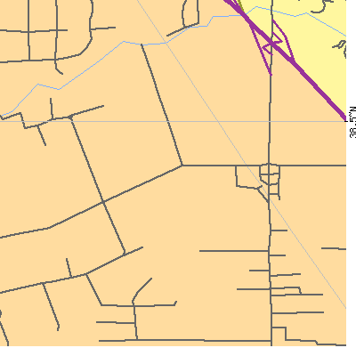 Zip code 95439 close-up map