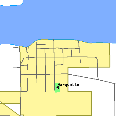 Zip code 53947 close-up map