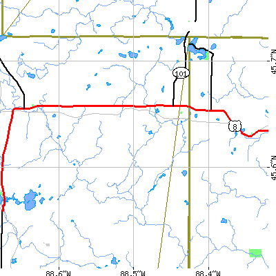Zip code 54103 close-up map