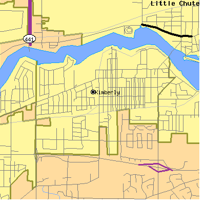 Zip code 54136 close-up map
