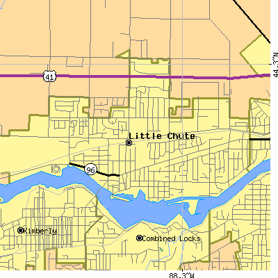 Zip code 54140 close-up map