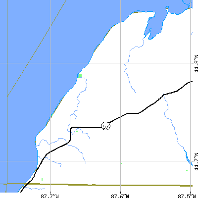 Zip code 54204 close-up map