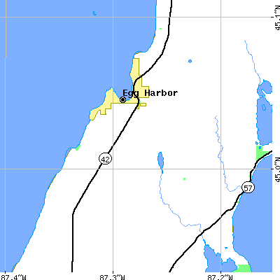 Zip code 54209 close-up map