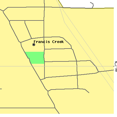 Zip code 54214 close-up map