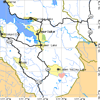 Zip code 95457 close-up map