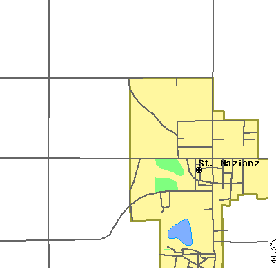 Zip code 54232 close-up map