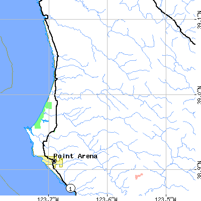 Zip code 95459 close-up map