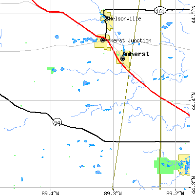 Zip code 54406 close-up map