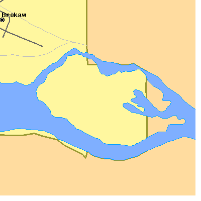 Zip code 54417 close-up map