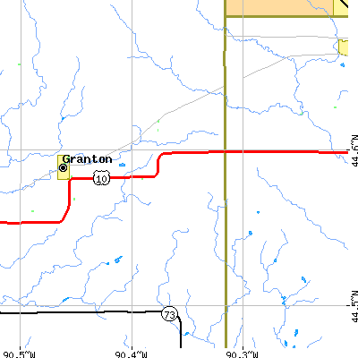 Zip code 54420 close-up map