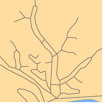 Zip code 95471 close-up map