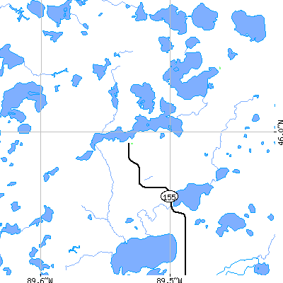 Zip code 54560 close-up map
