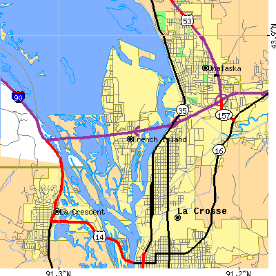 Zip code 54603 close-up map