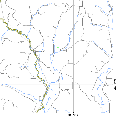 Zip code 54625 close-up map