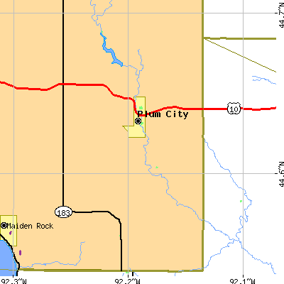 Zip code 54761 close-up map