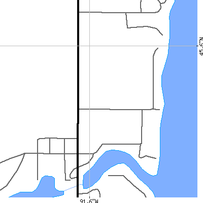Zip code 54857 close-up map