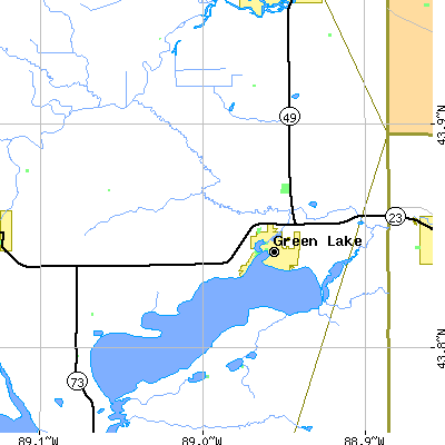 Zip code 54941 close-up map