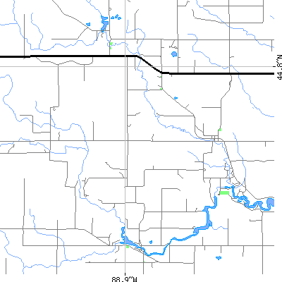 Zip code 54948 close-up map