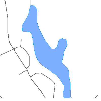 Zip code 54976 close-up map