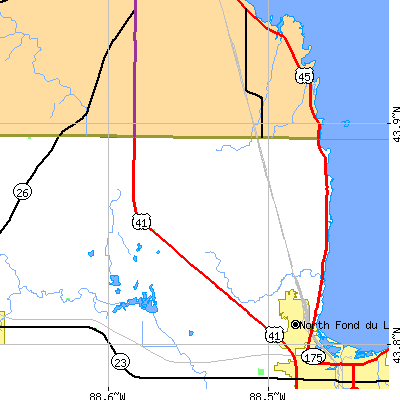 Zip code 54979 close-up map