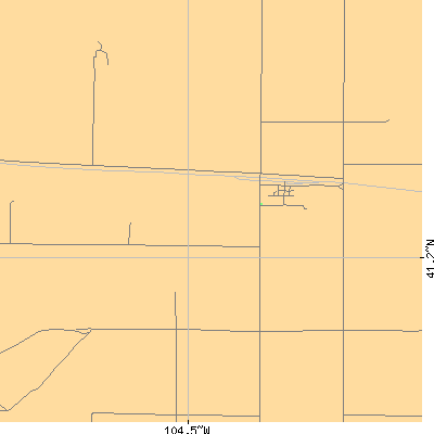 Zip code 82060 close-up map