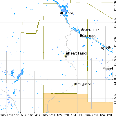 Zip code 82201 close-up map