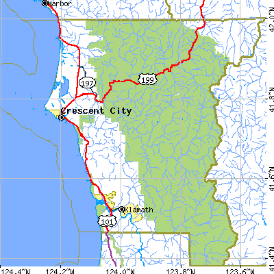 Zip code 95531 close-up map