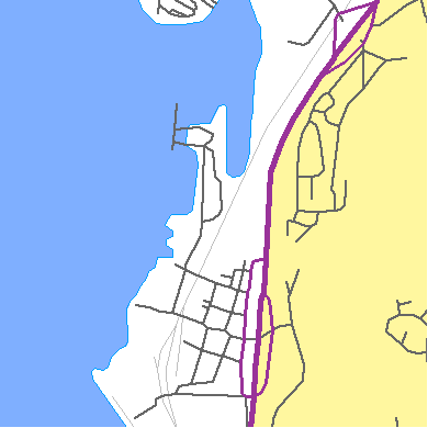 Zip code 95537 close-up map