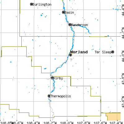 Zip code 82401 close-up map