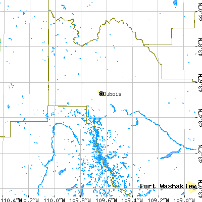 Zip code 82513 close-up map