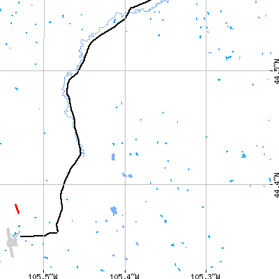 Zip code 82717 close-up map