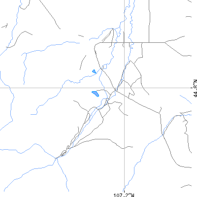 Zip code 82844 close-up map