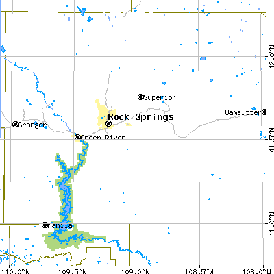 Zip code 82901 close-up map