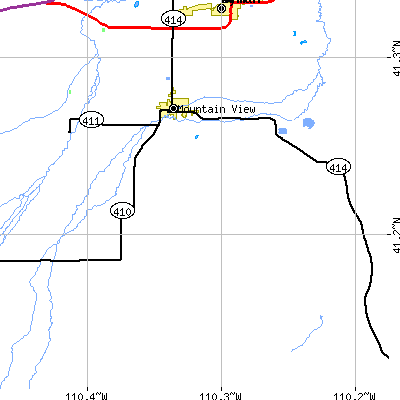 Zip code 82939 close-up map