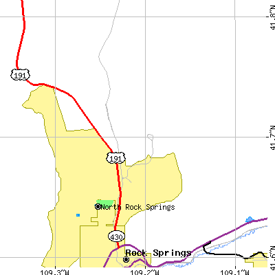 Zip code 82943 close-up map