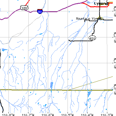 Zip code 82944 close-up map