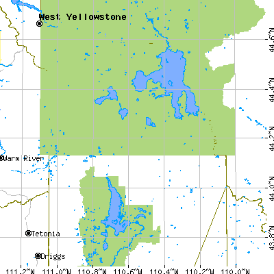 Zip code 83013 close-up map